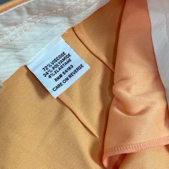 NWT Tommy Hilfiger Pastel Orange High Rise Suit Dress Slack Wide Leg Pants SZ 2 - Picture 6 of 6